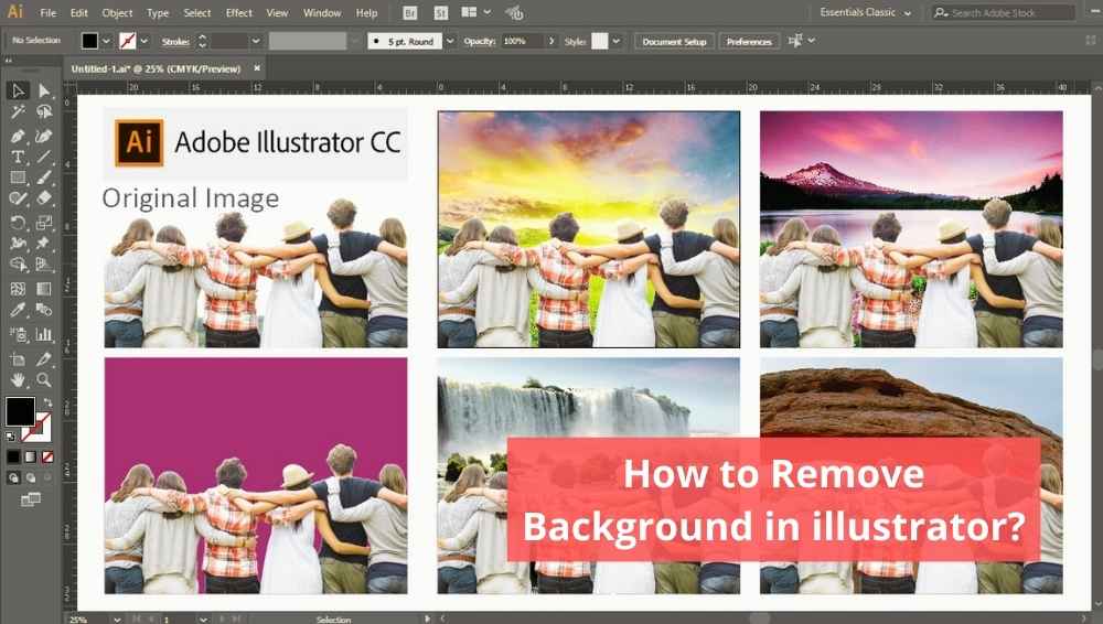 How to Remove Background in illustrator?