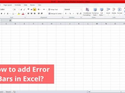 How to add Error Bars in Excel