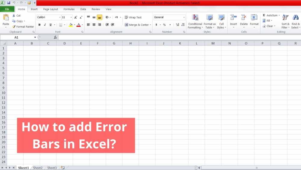 How to add Error Bars in Excel